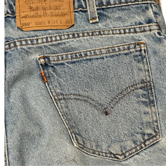Levi's Vintage 550 Jeans Orange Tab Men's 34 x 30 Relaxed Fit Tapered Leg - Picture 8 of 9
